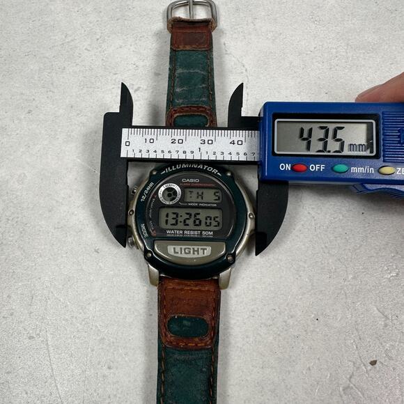 Casio Watch Mens 43mm Green Brown Illuminator Digital Sport New Battery READ - Picture 11 of 12